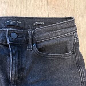 Banana Republic Washed Black Straight Leg Jeans